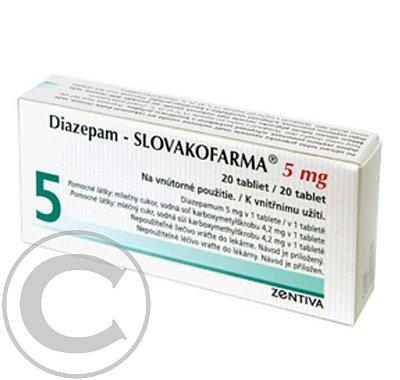 DIAZEPAM SLOVAKOFARMA 2 MG  20X2MG Tablety