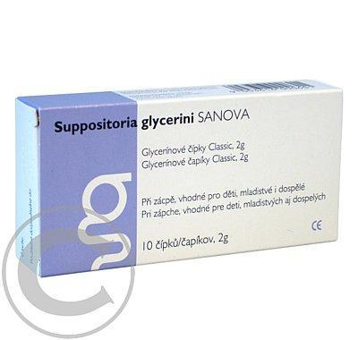 Suppositoria Glycerini SANOVA Glycerinové čípky Classic 2g 10ks